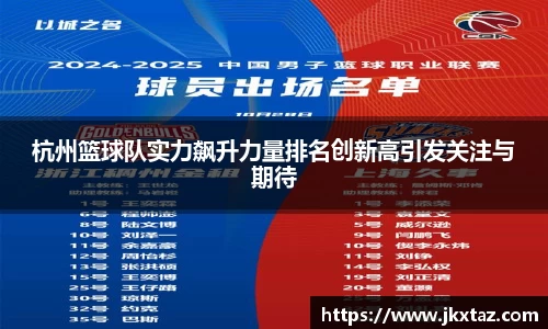 杭州篮球队实力飙升力量排名创新高引发关注与期待