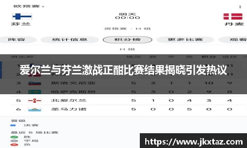 爱尔兰与芬兰激战正酣比赛结果揭晓引发热议